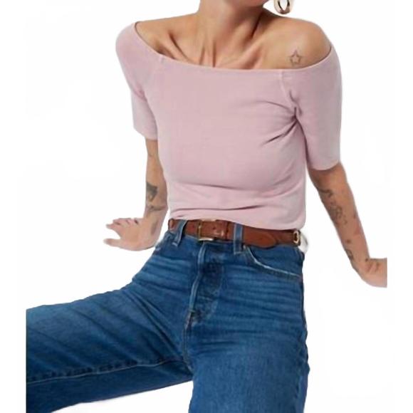 NEW NATION LTD giana off the shoulder top in violet ice - Picture 3 of 5